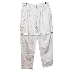 Columbia Women's Convertible Canvas Cargo Pants Size M Regular Hiking Khaki